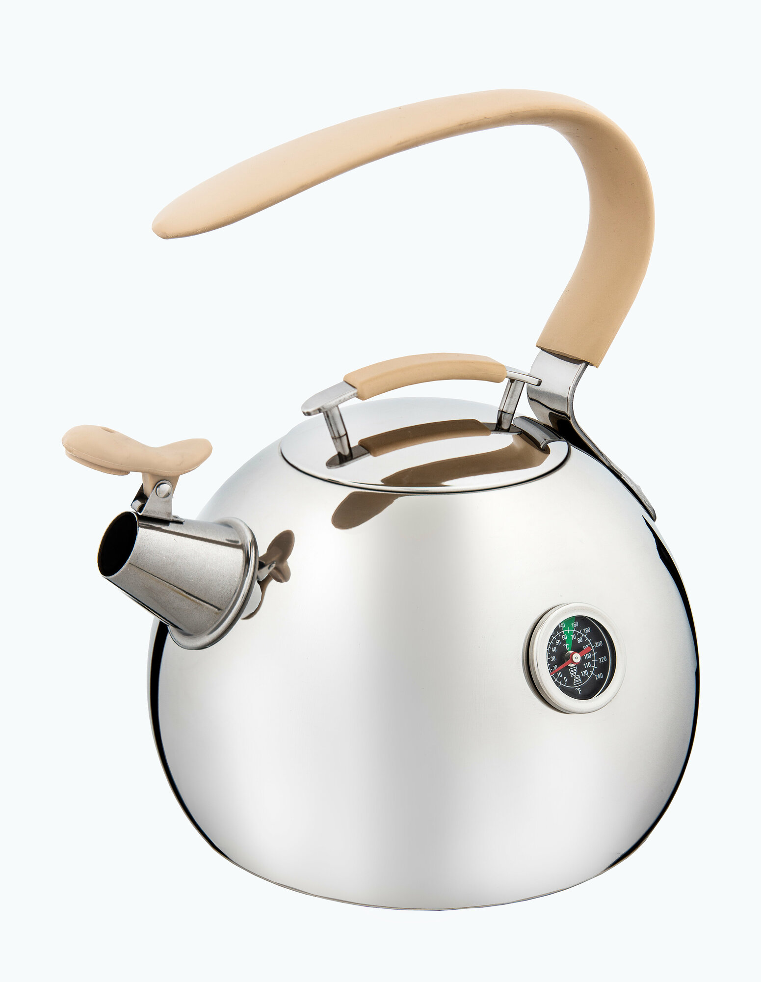 Чайник Latina Zepter 2.4л со свистком из нержавеющей стали, для всех видов плит включая индукционную — фото 1