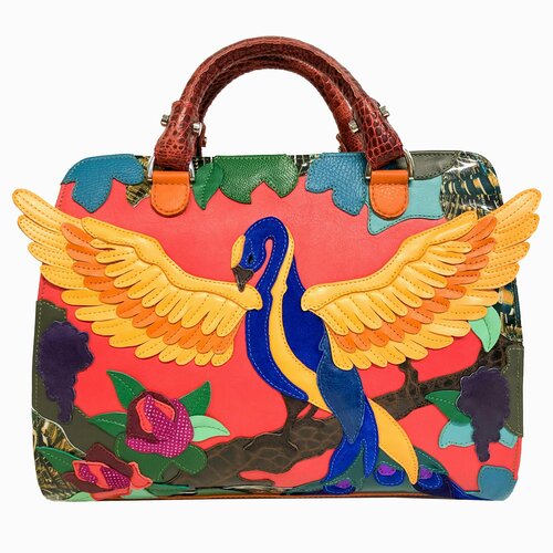 фото Сумка купол kurguzova райская птица, оранжевый