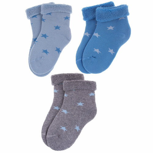 фото Носки rusocks 3 пары, размер 11-12, серый, синий