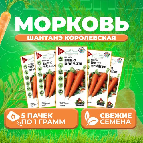 Морковь Шантенэ королевская, 1,0г, Удачные семена (5 уп) семена морковь шантенэ королевская 1 0г удачные семена 3 упаковки