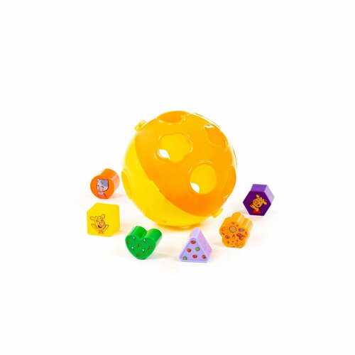 игрушка развивающая оранжевая корова шар в сеточке Игрушка развивающая Полесье Оранжевая корова Шар 93103