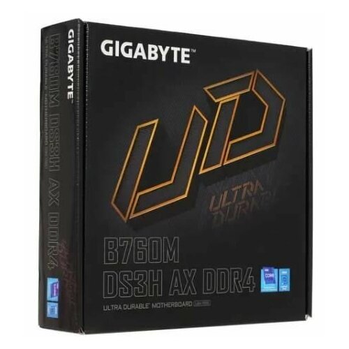 Материнская плата Gigabyte B760 S1700 MATX B760M DS3H AX DDR4 1454200₽