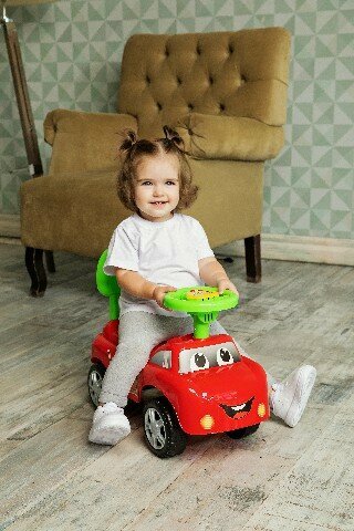 Каталка детская Baby Care Dreamcar, синяя - фото №6