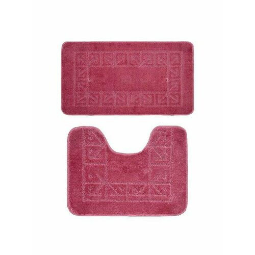 Комплект ковриков для в/к BANYOLIN CLASSIC из 2 шт 50х80/50х40см (темно-розовый)