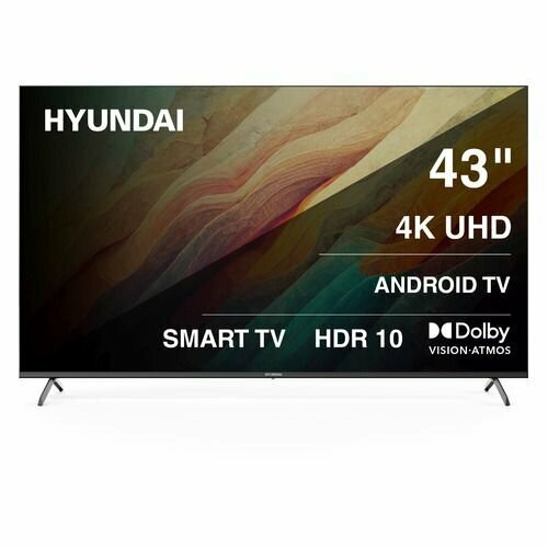 43 Телевизор Hyundai H-LED43BU7009 4K Ultra HD черный смарт ТВ Android TV 30336₽
