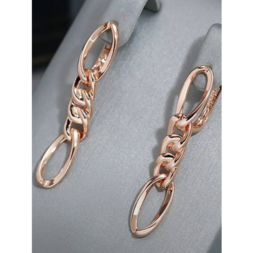 Комплект серег XINQUAN jewelry, размер 41 мм, золотистый