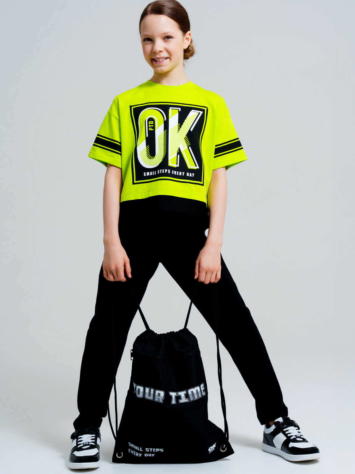 Сумка-мешок для девочки PlayToday, размер 48*38 см, черный — фото 1