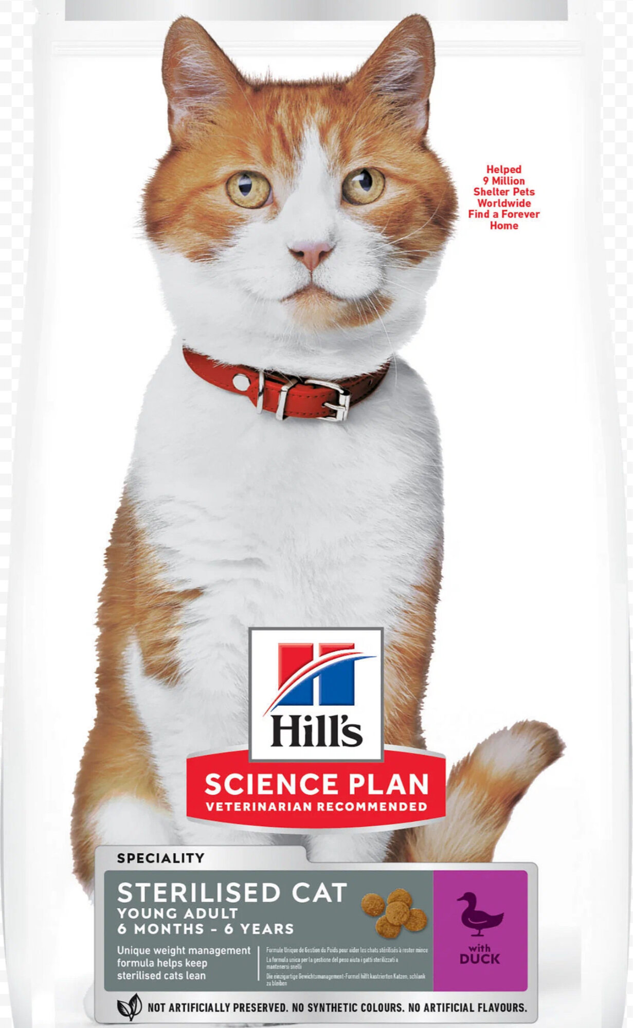 Сухой корм для стерилизованных кошек Hill's Science Plan, с уткой 1.5 кг