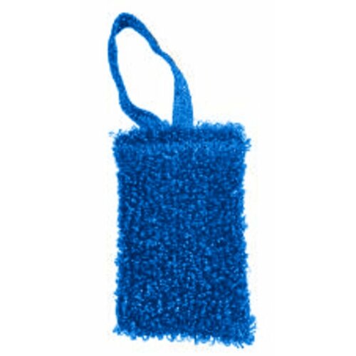 Мочалка для тела массажная средней жесткости «TERRY OPTIMA», цвет синий, 17*11см