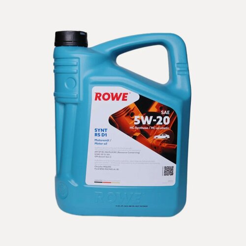 Изображение товара Моторное масло синтетическое ROWE HIGHTEC SYNT RS D1 SAE 5W-20, 5 литров канистра