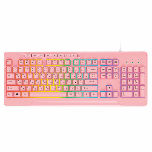 Игровая клавиатура Onikuma Pink Knight G32-P розовая с RGB подсветкой и тихой печатью 2081₽