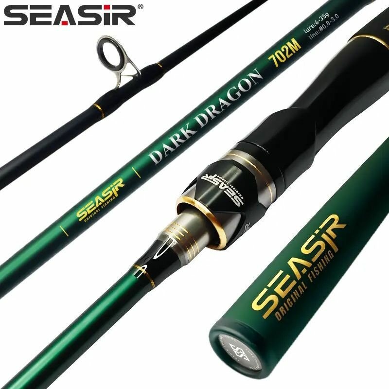 Спиннинг SEASIR Dark Dragon 802M, 2.4м с двумя вершинками M/ML, action: Fast, power: Medium, 6-35гр. — фото 1