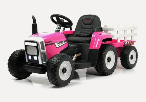 Изображение товара Детский электромобиль трактор Rivertoys H444HH розовый с дистанционным управлением