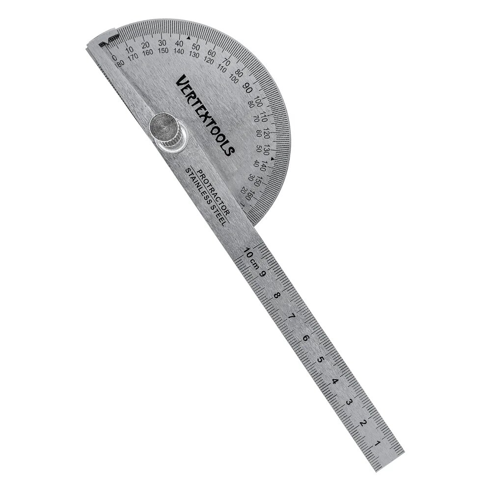 Vertextools транспортир С линейкой 90x150мм 3040-90-150