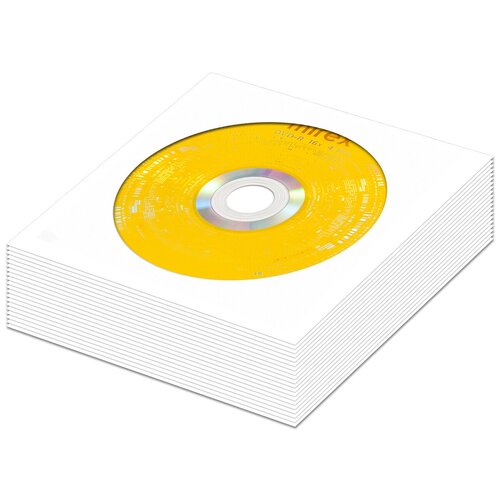 Диск Mirex DVD-R 4,7Gb 16x в бумажном конверте с окном, 20 шт.