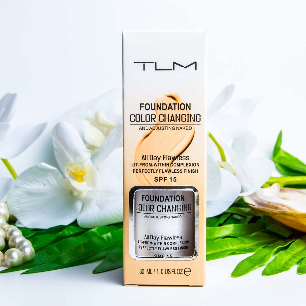 TLM тональный флюид Foundation Color Changing, SPF 15, 30 мл, оттенок: белый