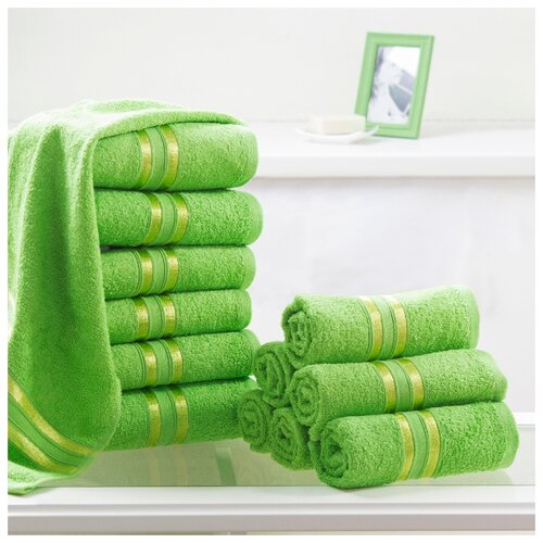 фото Доми полотенце для рук harmonika цвет: зеленый 33х50 см - 25 шт dome