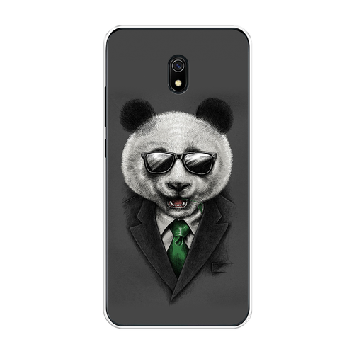 Силиконовый чехол на Xiaomi Redmi 8A / Сяоми Редми 8А Деловая панда пластиковый чехол деловая панда на xiaomi redmi 5 сяоми редми 5