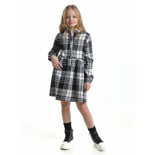Платье Mini Maxi, размер 134, черный, белый школьное платье mini maxi размер 134 белый черный