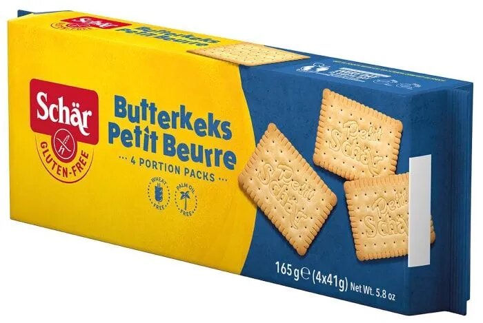 Печенье песочное 165 г "Butterkeks Petit Beurre" Dr. Schar, 1 шт