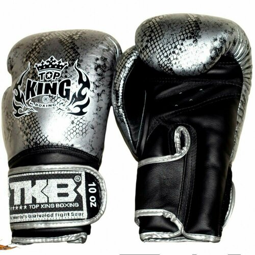 фото Боксерские перчатки tkb snake black silver top king