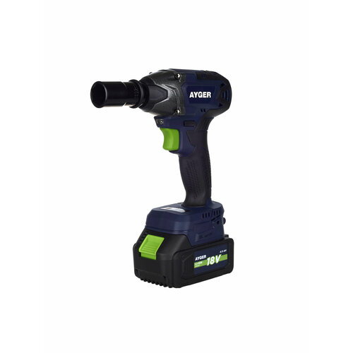Гайковерт аккумуляторный бесщеточный AYGER APW18BL4 с одним аккумулятором 4Ah 764000₽