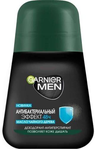 Дезодорант-антиперспирант Garnier Men Mineral Антибактериальный эффект 48ч, без спирта, 50 мл