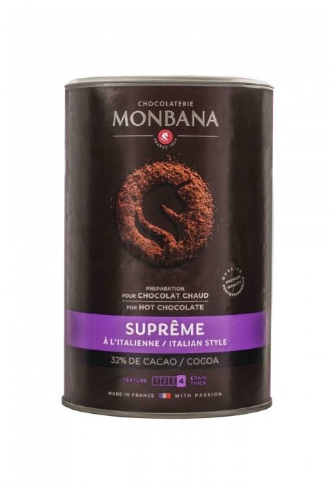 Monbana Supreme Горячий шоколад растворимый, банка