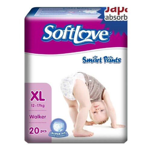 фото Подгузники-трусики softlove smart pants xl20 (12-17 кг)