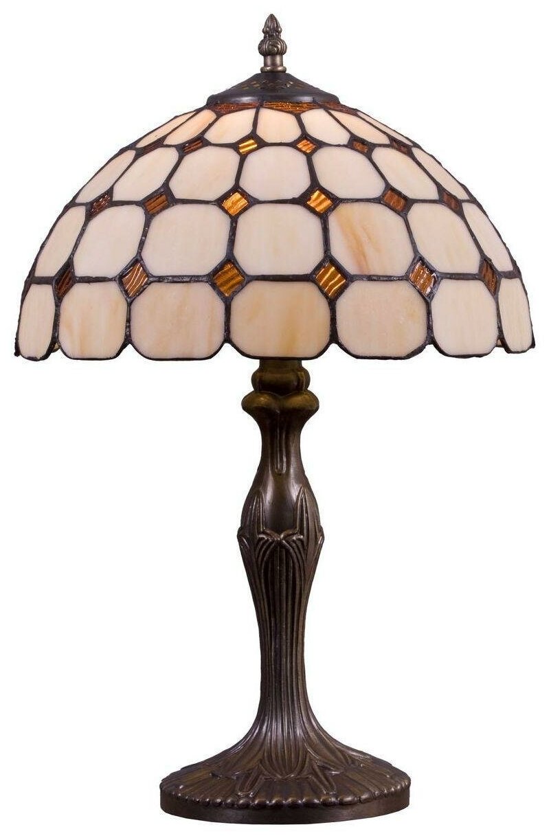 Настольная лампа Тиффани "Velante" 812-804-01 бронза E27 1x60 Вт