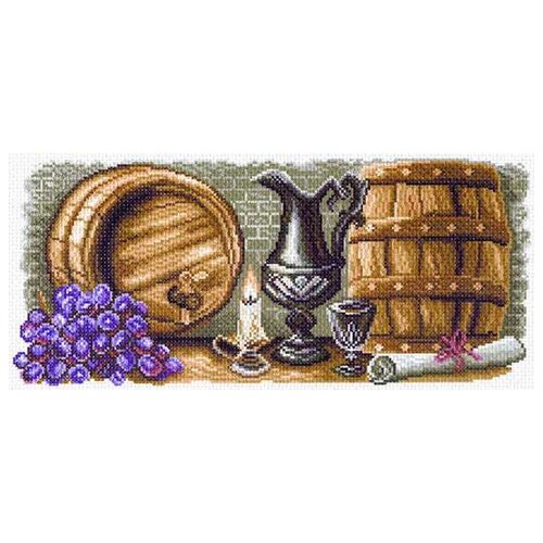 Матрёнин Посад Набор для вышивания 1574 Винный погребок рисунок на канве, разноцветный, 39 х 17 см