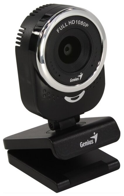 Веб-камера Genius QCam 6000 черная (Black), 1080p Full HD, Mic, 360°, универсальное мониторное крепление, гнездо для штатива