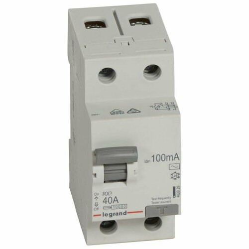 Выключатель дифференциального тока (УЗО) 2п 40А 100мА тип AC RX3 Leg, LEGRAND 402029 (1 шт.)