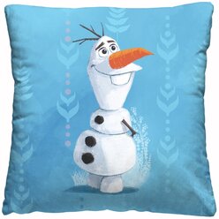 Декоративная подушка Disney "Olaf" 40х40см, съемный чехол-наволочка на молнии