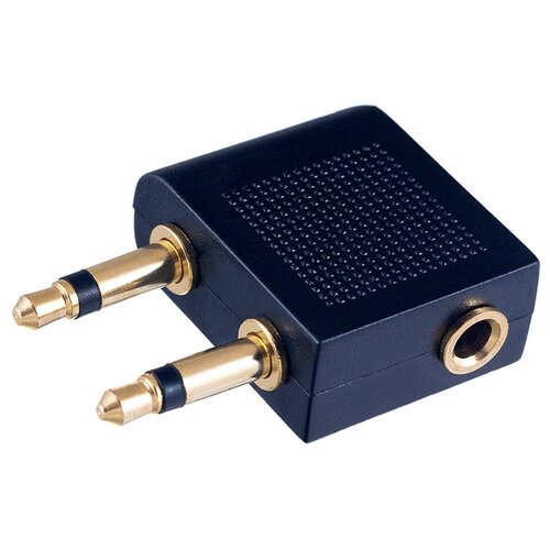 фото Переходник perfeo д/авианаушников 2xjack 3.5 мм вилка - jack 3.5 мм розетка, стерео-аудио (a7014)
