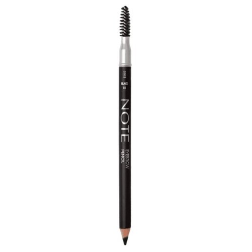 фото Note карандаш eyebrow pencil, оттенок 01 black