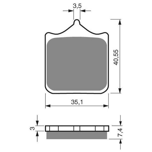 Колодки тормозные дисковые GOLDfren 177 S3 кросс SBS 762, EBC FA 322/4HH, Ferodo FDB 2120, TRW MCB721