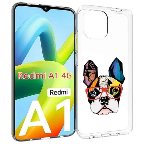 Чехол MyPads Мопс-в-очках для Xiaomi Redmi A1 задняя-панель-накладка-бампер чехол mypads собака в очках для xiaomi redmi a1 задняя панель накладка бампер