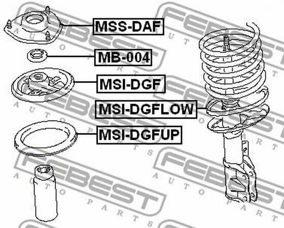 Подшипник опоры переднего амортизатора Febest MB-004