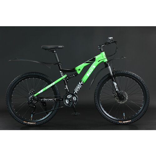 Горный велосипед двухподвес TREX XC-790 Black-Green