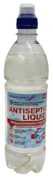 Антисептик для рук с антибактериальным эффектом "Antiseptic Liquid", 0,5 л, ПЭТ с дозатором Спорт 001031000038