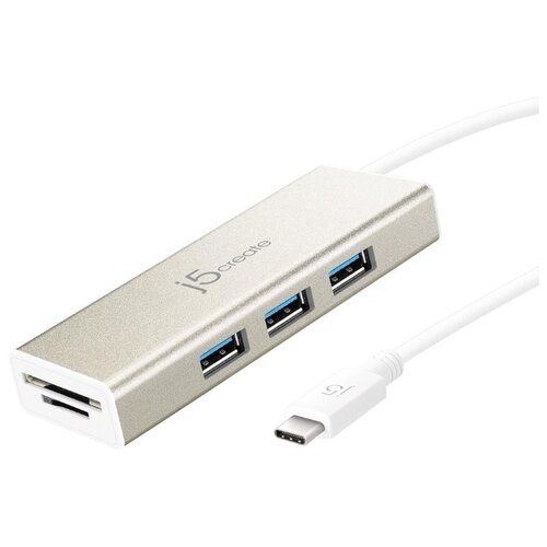 Хаб j5create USB 31 Type-C на 3 USB Type-A 30 с картридером 176900₽