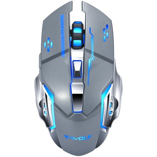 Мышь беспроводная игровая T-Wolf Q13 Серый цвет 590₽
