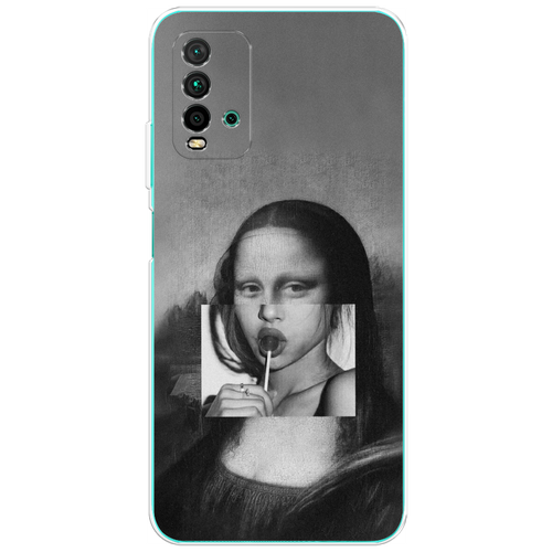 Силиконовый чехол на Xiaomi Redmi 9T / Сяоми Редми 9Т Mona Lisa sucking lollipop силиконовый чехол на xiaomi redmi note 13 сяоми редми нот 13 mona lisa sucking lollipop