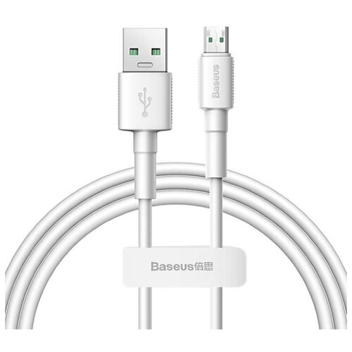 Кабель USB - micro USB 1м Baseus Mini - Белый (CAMSW-D02) кабель micro usb mrm power mr20m 1м 2 4a белый коробка