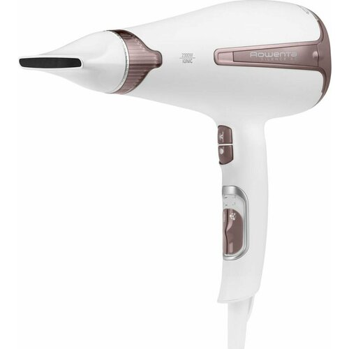 Профессиональный фен для волос Rowenta Silence AC CV7930F0 с ионизацией и 2 насадками 6 режимов 2300 Вт белыйрозовый 867800₽