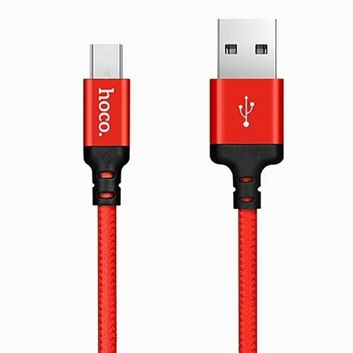 Кабель USB - Type-C Hoco X14 Times Speed (100 см) (красный/черный), 1 шт. usb кабель или usb переходник hoco 6957531062851 x14 usb m microusb m 1 0м красный черный