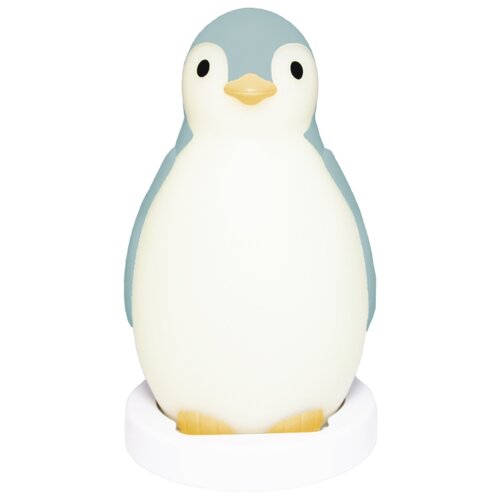 фото Беспроводная колонка + будильник + ночник zazu "пингвинёнок пэм", цвет: синий