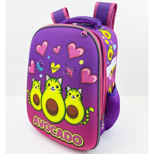 Рюкзак Авокадо для девочки для младших классов в школу / ранец / портфель / для первоклассницы / сумка рюкзак париж для девочки младших классов в школу ранец портфель для первоклассницы сумка