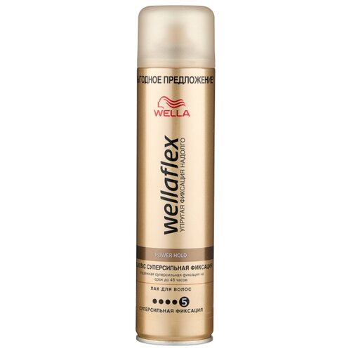 фото Wella Лак для волос Wellaflex Классический суперсильной фиксации, экстрасильная фиксация, 400 мл